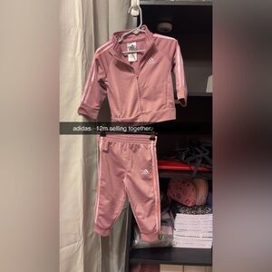 Adidas Light Pink Kids Tracksuit